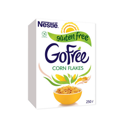 Хлопья кукурузные Nestlé Gofree шоколадные, 250г Хлопья кукурузные Nestlé Gofree шоколадные, 250г