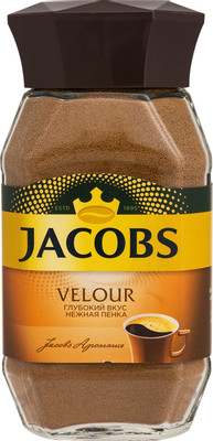 Кофе Jacobs Velour натуральный растворимый порошкообразный, 95г Кофе Jacobs Velour натуральный растворимый порошкообразный, 95г