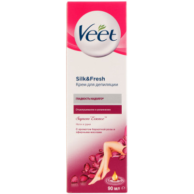 Крем Veet для депиляции Бархатная роза и эфирные масла, 90мл Крем Veet для депиляции Бархатная роза и эфирные масла, 90мл