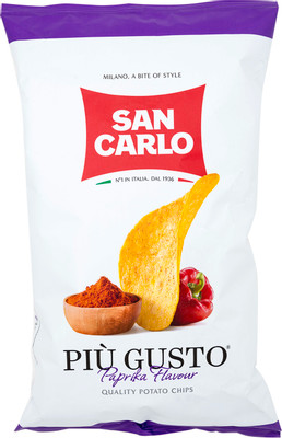Чипсы картофельные San Carlo Piu Gusto паприка, 150г Чипсы картофельные San Carlo Piu Gusto паприка, 150г