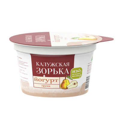 Йогурт Калужская Зорька груша 3.2-4%, 180г Йогурт Калужская Зорька груша 3.2-4%, 180г