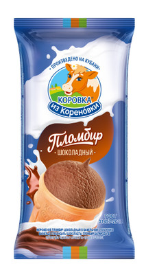 Мороженое пломбир Коровка из Кореновки шоколадный стаканчик, 100г Мороженое пломбир Коровка из Кореновки шоколадный стаканчик, 100г