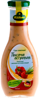 Соус Kuhne Тысяча островов салатный, 250мл Соус Kuhne Тысяча островов салатный, 250мл