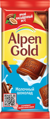 Шоколад молочный Alpen Gold, 85г Шоколад молочный Alpen Gold, 85г