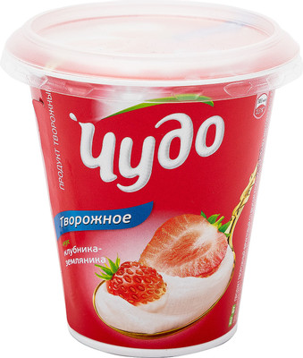 Продукт творожный Чудо Клубника-Земляника 5.4%, 290г Продукт творожный Чудо Клубника-Земляника 5.4%, 290г