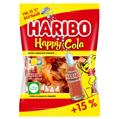 Мармелад Haribo Happy Cola жевательный, 80г Мармелад Haribo Happy Cola жевательный, 80г