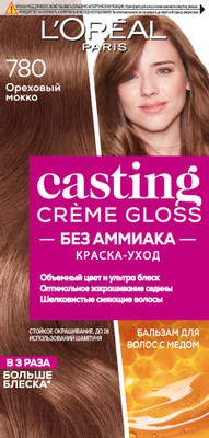 Краска для волос Casting Creme Gloss ореховый мокко 780, 180мл Краска для волос Casting Creme Gloss ореховый мокко 780, 180мл