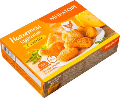 Наггетсы Мираторг куриные с сыром, 300г Наггетсы Мираторг куриные с сыром, 300г
