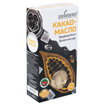 Какао-масло Polezzno нерафинированное недезодорированное со вкусом шоколада, 100г Какао-масло Polezzno нерафинированное недезодорированное со вкусом шоколада, 100г