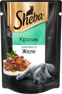 Корм Sheba Ломтики в желе с кроликом для кошек, 85г Корм Sheba Ломтики в желе с кроликом для кошек, 85г
