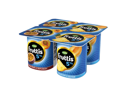 Продукт йогуртный Fruttis персик-маракуйя-ананас-дыня 5%, 115г Продукт йогуртный Fruttis персик-маракуйя-ананас-дыня 5%, 115г