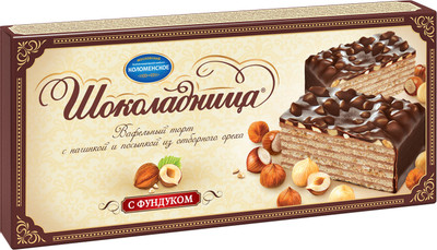Торт Шоколадница вафельный с фундуком, 270г Торт Шоколадница вафельный с фундуком, 270г