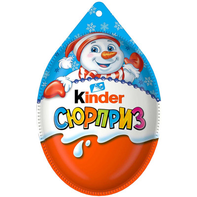 Яйцо шоколадное Kinder сюрприз Christmas с игрушкой в ассортименте, 20г Яйцо шоколадное Kinder сюрприз Christmas с игрушкой в ассортименте, 20г