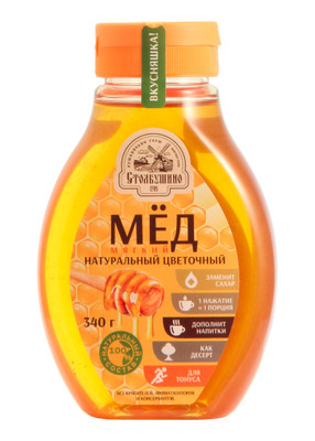 Мед Столбушино цветочный натуральный, 340г Мед Столбушино цветочный натуральный, 340г