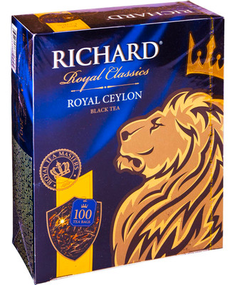 Чай Richard Роял Цейлон чёрный байховый в пакетиках, 100х2г Чай Richard Роял Цейлон чёрный байховый в пакетиках, 100х2г