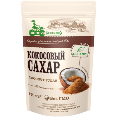 Сахар Bionova Органический кокосовый, 200г Сахар Bionova Органический кокосовый, 200г
