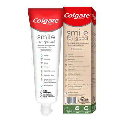 Зубная паста Colgate Smile For Good отбеливающая, 75мл Зубная паста Colgate Smile For Good отбеливающая, 75мл