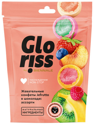 Конфеты Gloriss жевательные ассорти, 75г Конфеты Gloriss жевательные ассорти, 75г