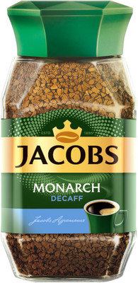 Кофе Jacobs Monarch Decaff растворимый без кофеина, 95г Кофе Jacobs Monarch Decaff растворимый без кофеина, 95г