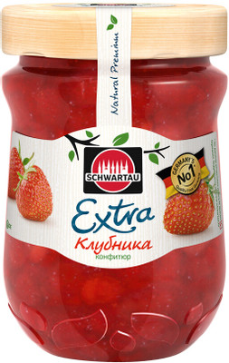 Конфитюр Schwartau Extra клубничный, 340г Конфитюр Schwartau Extra клубничный, 340г
