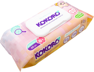 Салфетки влажные детские Kokoro, 60шт Салфетки влажные детские Kokoro, 60шт