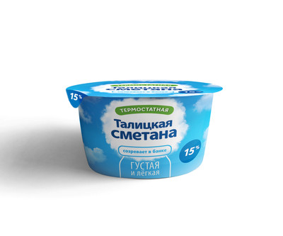 Сметана Талицкое молоко Талицкая 15%, 180г Сметана Талицкое молоко Талицкая 15%, 180г