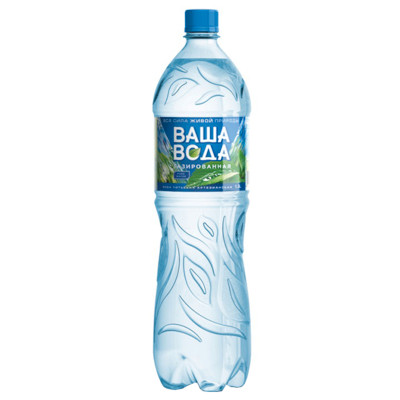 Вода Ваша вода природная питьевая газированная, 1.5л Вода Ваша вода природная питьевая газированная, 1.5л