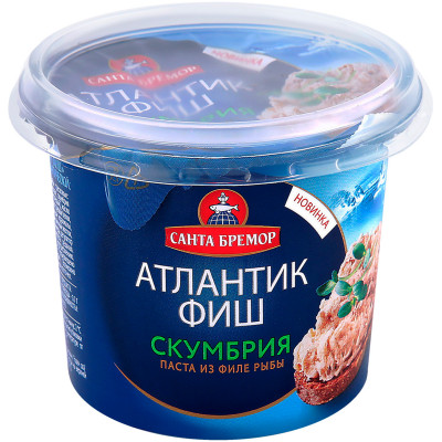Паста Санта Бремор Атлантик фиш со скумбрией, 140г Паста Санта Бремор Атлантик фиш со скумбрией, 140г