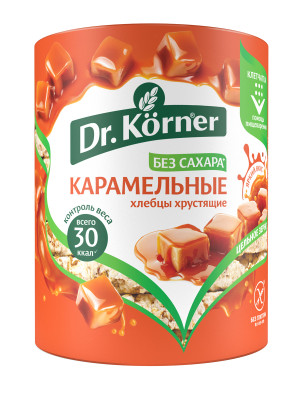 Хлебцы Dr.Korner Карамельные кукурузно-рисовые без глютена, 90г Хлебцы Dr.Korner Карамельные кукурузно-рисовые без глютена, 90г