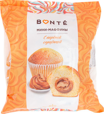 Мини-маффины Bonte с варёной сгущёнкой, 432.9г Мини-маффины Bonte с варёной сгущёнкой, 432.9г