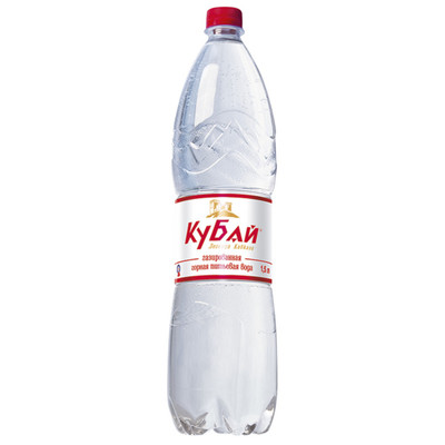 Вода Кубай питьевая столовая газированная, 1.5л Вода Кубай питьевая столовая газированная, 1.5л