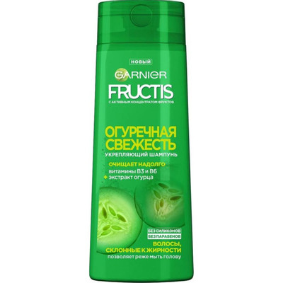 Шампунь для волос Garnier Fructis огуречная свежесть, 400мл Шампунь для волос Garnier Fructis огуречная свежесть, 400мл