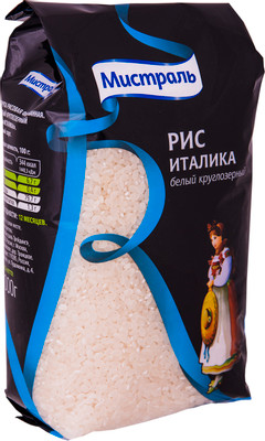 Рис Мистраль Италика белый круглозёрный, 1кг Рис Мистраль Италика белый круглозёрный, 1кг