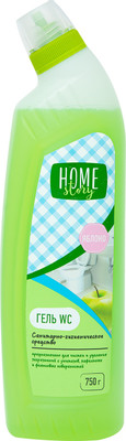 Средство санитарно-гигиеническое Home Story гель WC яблоко для унитаза, 750г Средство санитарно-гигиеническое Home Story гель WC яблоко для унитаза, 750г