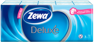 Платки носовые бумажные Zewa Deluxe, 10шт Платки носовые бумажные Zewa Deluxe, 10шт