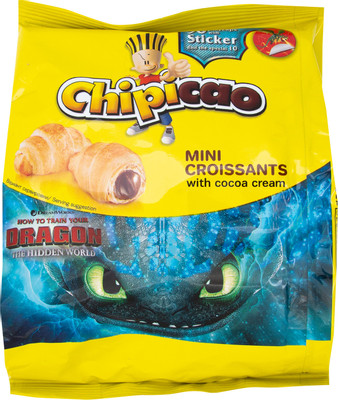 Мини-круассаны Chipicao с кремом какао с вкладышем, 50г Мини-круассаны Chipicao с кремом какао с вкладышем, 50г