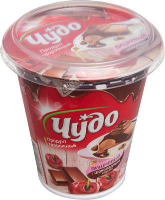 Продукт творожный Чудо Вишня и шоколадный соус 5.6%, 290г Продукт творожный Чудо Вишня и шоколадный соус 5.6%, 290г