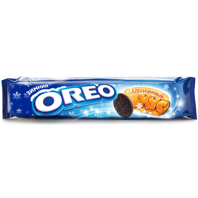 Печенье Oreo с какао и начинкой со вкусом апельсина, 95г Печенье Oreo с какао и начинкой со вкусом апельсина, 95г