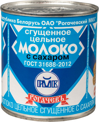 Молоко сгущённое Рогачевъ с сахаром 8.5%, 380г Молоко сгущённое Рогачевъ с сахаром 8.5%, 380г