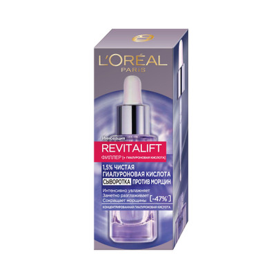 Сыворотка для лица и шеи L'oreal Paris Revitalift филлер + гиалуроновая кислота против морщин, 30мл Сыворотка для лица и шеи L'oreal Paris Revitalift филлер + гиалуроновая кислота против морщин, 30мл