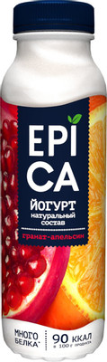 Йогурт Epica питьевой гранат-апельсин 2.5%, 260г Йогурт Epica питьевой гранат-апельсин 2.5%, 260г
