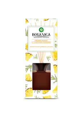 Диффузор ароматический Air Wick Botanica Свежий ананас и тунисский розмарин, 80мл + палочки Диффузор ароматический Air Wick Botanica Свежий ананас и тунисский розмарин, 80мл + палочки