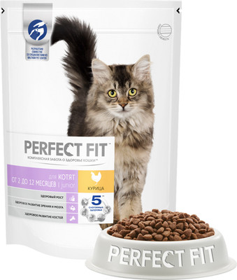 Корм сухой Perfect Fit Junior с курицей для котят, 650г Корм сухой Perfect Fit Junior с курицей для котят, 650г