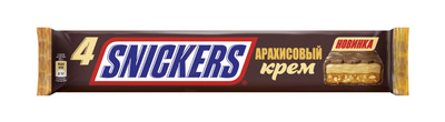 Шоколадный батончик Snickers Арахисовый крем с карамелью, 73г Шоколадный батончик Snickers Арахисовый крем с карамелью, 73г