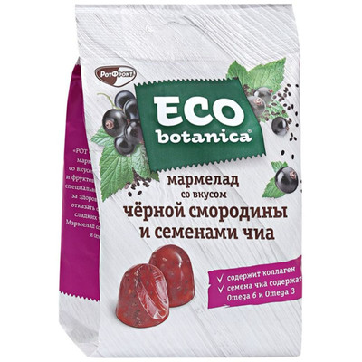 Мармелад Eco Botanica со вкусом чёрной смородины-семенами чиа, 200г Мармелад Eco Botanica со вкусом чёрной смородины-семенами чиа, 200г
