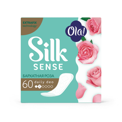 Прокладки ежедневные Ola! Silk sense daily deo бархатная роза, 60шт Прокладки ежедневные Ola! Silk sense daily deo бархатная роза, 60шт