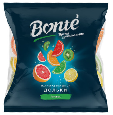 Мармелад Bonte Bakery дольки ассорти желейный, 300г Мармелад Bonte Bakery дольки ассорти желейный, 300г