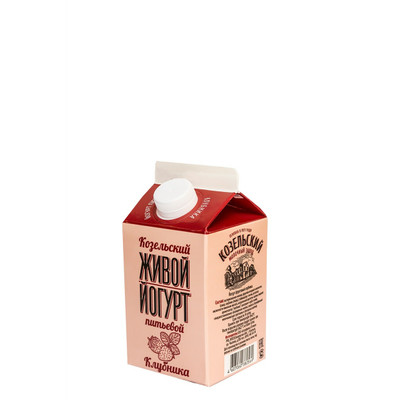 Йогурт Козельский МЗ клубника 2.5%, 450г Йогурт Козельский МЗ клубника 2.5%, 450г