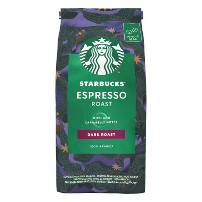 Кофе Starbucks Espresso Roast натуральный жареный в зёрнах, 200г Кофе Starbucks Espresso Roast натуральный жареный в зёрнах, 200г