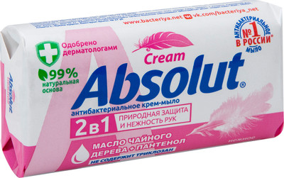 Мыло Absolut с маслом чайного дерева, 90г Мыло Absolut с маслом чайного дерева, 90г